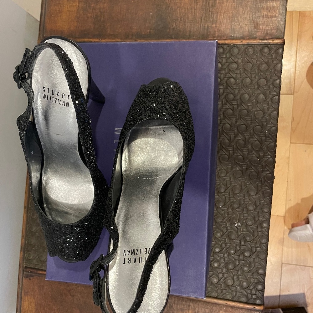 Stuart Weitzman Glitter Platform heels